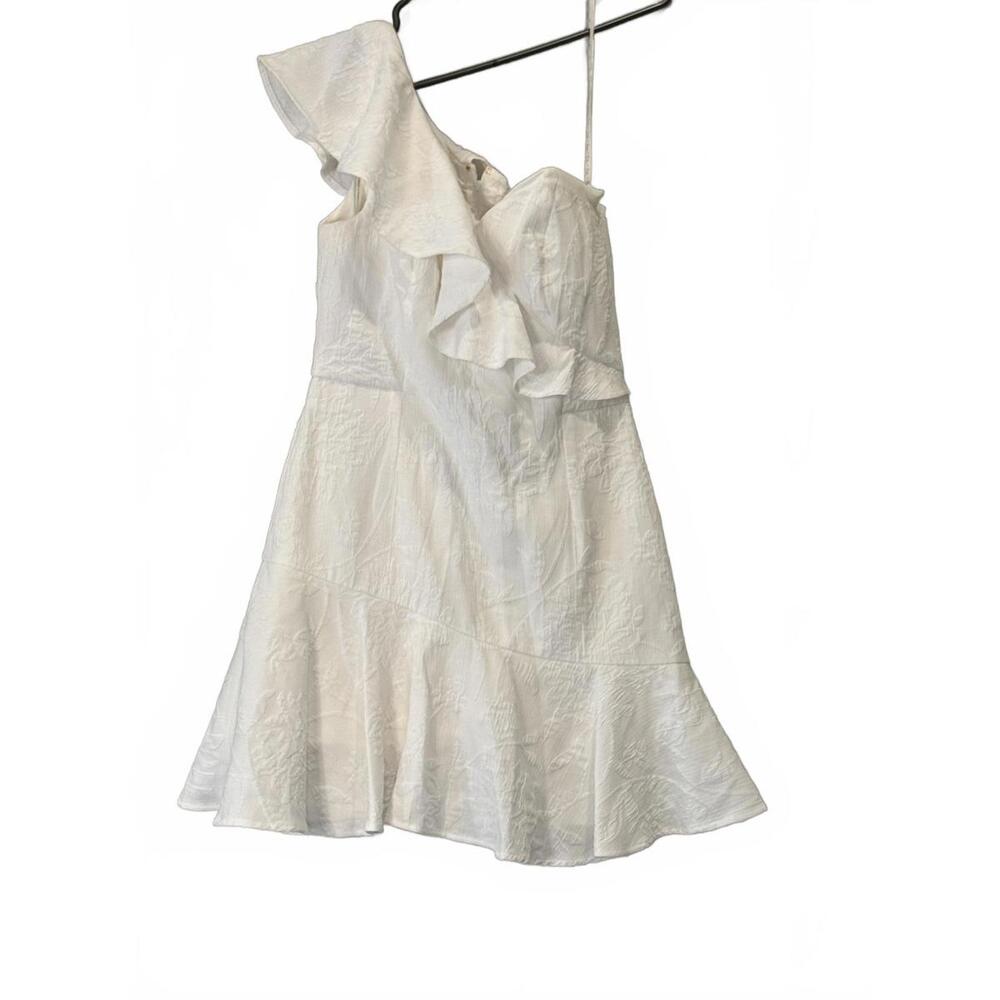 Lilly Pulitzer White One-Shoulder Arlana Romper Size‎ 4 - Excellent Used